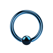 Ball closure ring dark blue with titanium layer