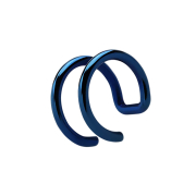 Bracciale falso allorecchio blu scuro con 2 anelli