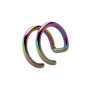 Bracciale per orecchie finte colorato con 2 anelli