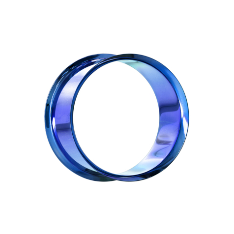 Flared Tunnel mit Titanium Beschichtung dunkelblau