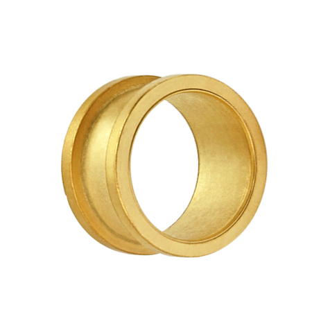 Flesh Tunnel vergoldet matt