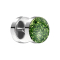 Fake Plug mit glitter Kuppel grün