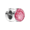 Fake Plug mit glitter Kuppel pink