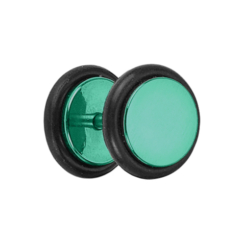 Fake Plug grün mit O-Ring und Titanium Beschichtung