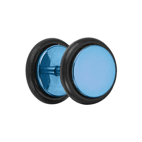 Fake Plug hellblau mit O-Ring und Titanium Beschichtung