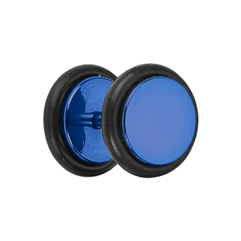 Fake plug dark blue with O-ring and titanium coating