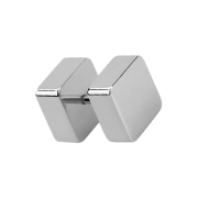 Fake plug square silver