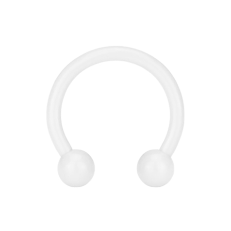 Circular Barbell Supernova Pure White mit Kugel