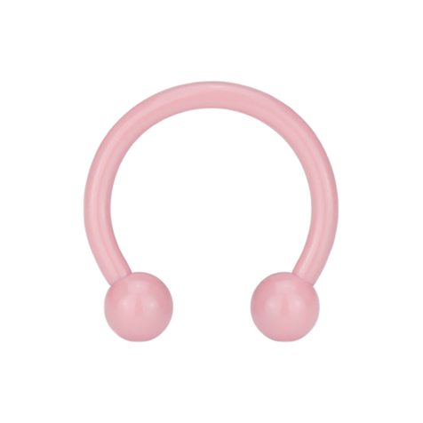 Barbell circolare Supernova rosa pastello con pallina