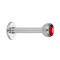Micro Labret Supernova High Polished with ball and Swarovski crystal red