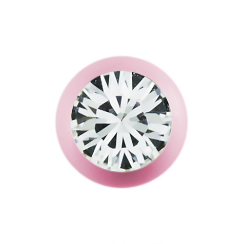 Micro ball Supernova pastel pink with Swarovski silver