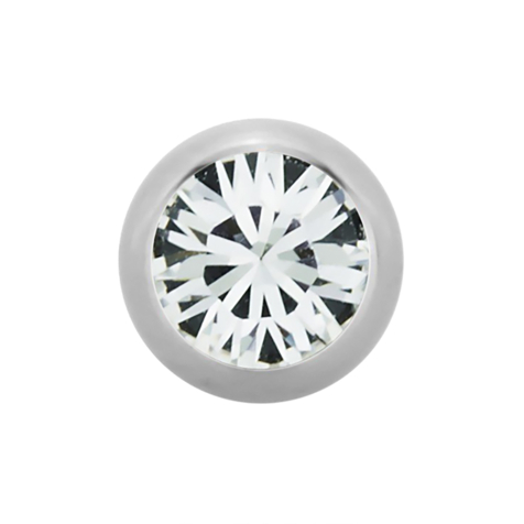 Micro Kugel Supernova High Polished mit Swarovski silber