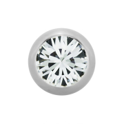 Micro Kugel Supernova High Polished mit Swarovski silber