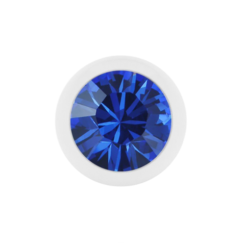 Micro Kugel Supernova Pure White mit Swarovski blau