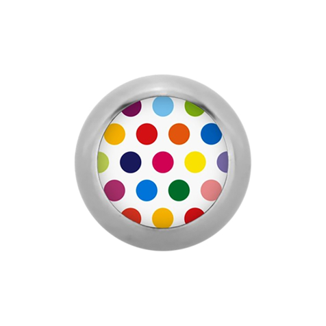 Micro boule Supernova High Polished avec Polka Dots blanc/couleur
