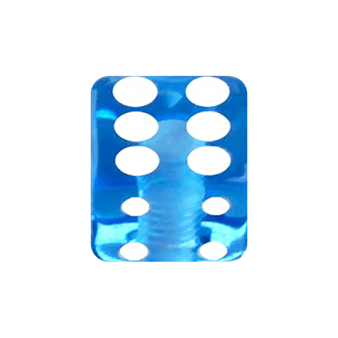 Micro cube bleu foncé transparent