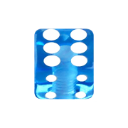 Micro cube bleu foncé transparent