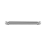Micro barbell bar silver