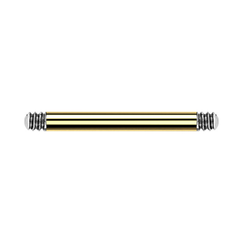 Gold-plated micro barbell rod