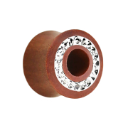 Tunnel svasato in legno di Sawo con cristallo argentato e...