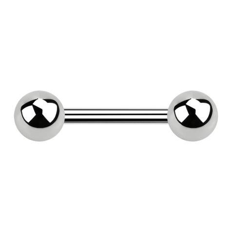 Barbell argent avec deux boules