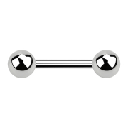 Barbell silber mit zwei Kugeln