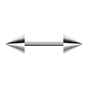 Micro barbell silver with two cones