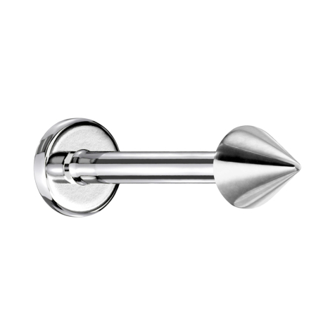 Labret silver with cone
