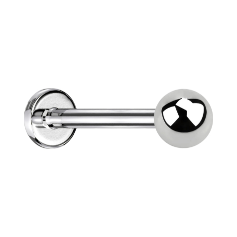 Micro labret silver with ball