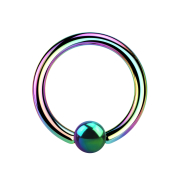 Ball Closure Ring farbig mit Titanium Schicht