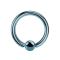 Ball Closure anneau bleu clair avec couche de titane
