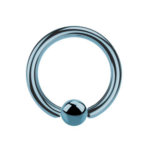 Anello di chiusura a sfera blu chiaro con strato di titanio