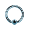 Anello di chiusura a sfera blu chiaro con strato di titanio