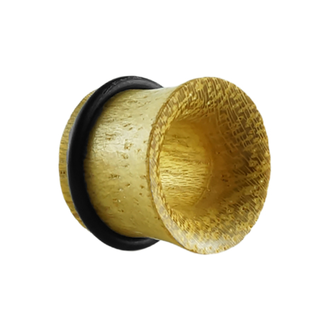 Flared tunnel made of jackfruit wood with O-ring