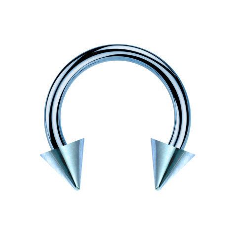 Bilanciere circolare azzurro con due coni