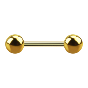 Gold-plated barbell with two balls