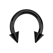 Circular barbell black with two cones
