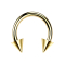 Circular Barbell vergoldet mit zwei Cones