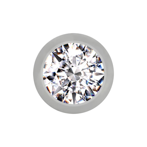 Micro boule argentée avec cristal argenté