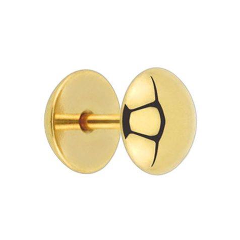 Faux plug demi-sphère doré