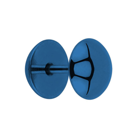 Fake Plug demi-sphère bleu foncé