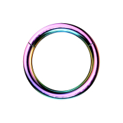 Anello a segmenti colorati con strato di titanio