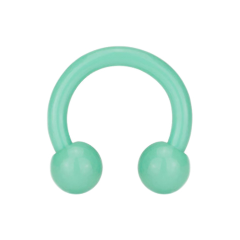 Circular Barbell Supernova pastel green with ball