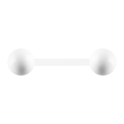 Micro Barbell Supernova Pure White con palla