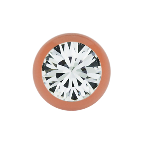 Micro ball Supernova orange with Swarovski silver