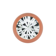 Micro Kugel Supernova orange mit Swarovski silber