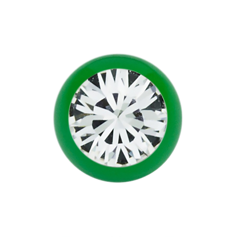 Micro ball Supernova green with Swarovski silver