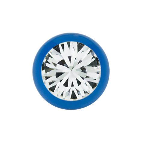 Micro ball Supernova dark blue with Swarovski silver