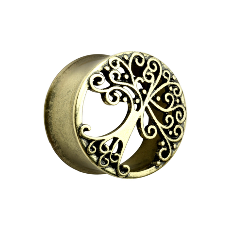 Flared tunnel with tree of life in antique gold