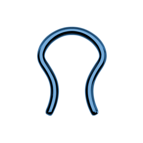Septum ring dark blue with titanium coating